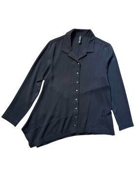 Porto San Francisco Asymmetric Button-Down Top size 3 (L)